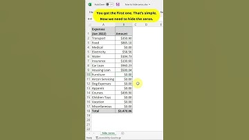 Excel Tricks - How to Hide Zeros or use Dash (-) for Zeros