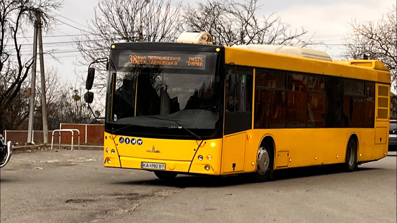 Поїздка на автобусі МАЗ 203.015, бортовий номер 7824, повний маршрут 38