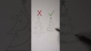 How to draw Christmas trees 🎄 #drawing