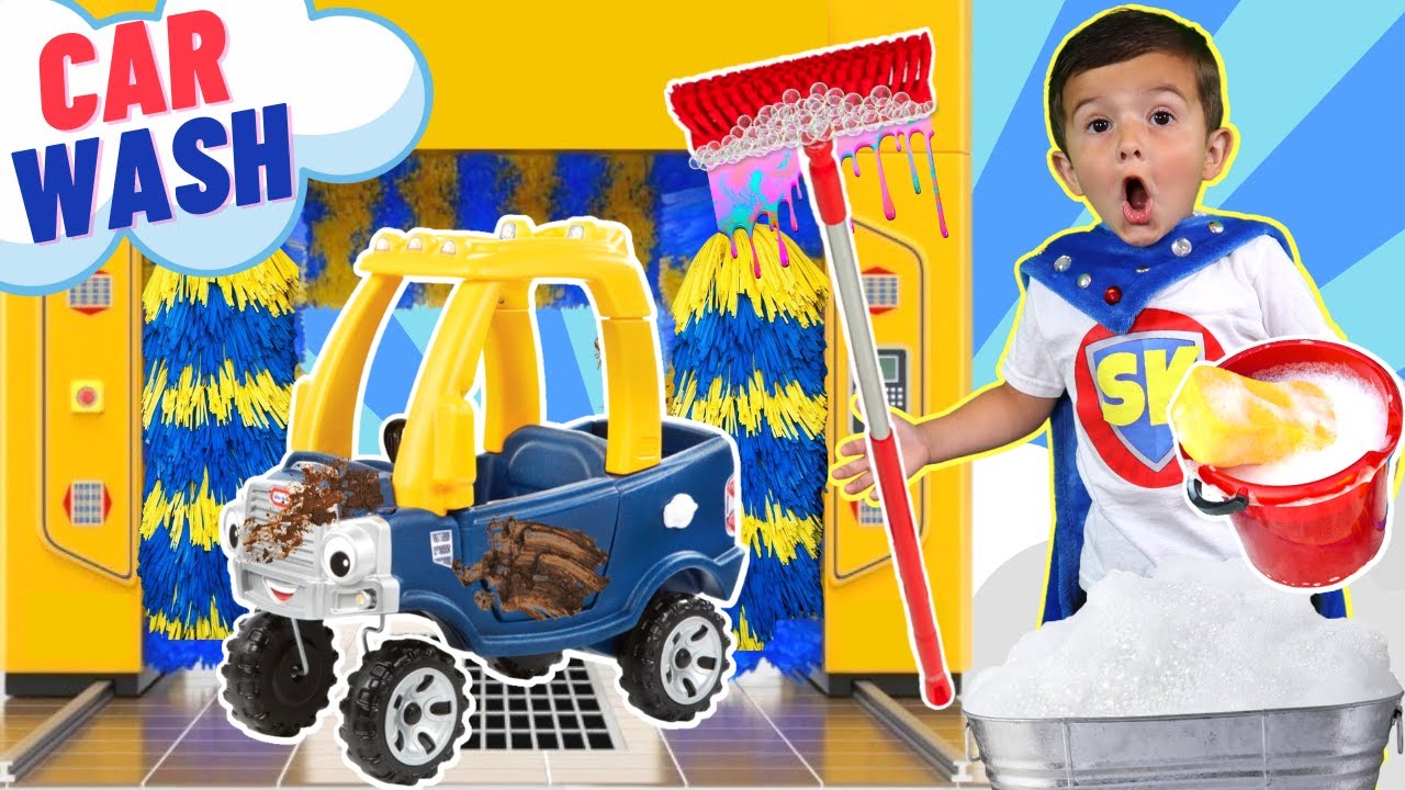 Kids Car Wash Activity Kit – 7 Kid-Sized Carwash Accessories Gifts for Boys  & Girls Ages 5 6 7 8-10 - Outdoor Fun Toys – Set Includes Bucket, Squeegee,  Microfiber Mitt, Wheel Brush, 3 Cleaning Cloths