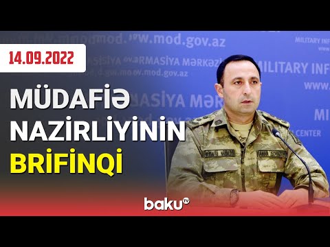 Müdafiə Nazirliyinin brifinqi - Baku TV Canlı yayım (14.09.2022)