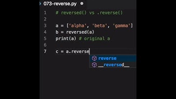 In Python, you can use a built-in function "reversed", which will return a new list with reversed
