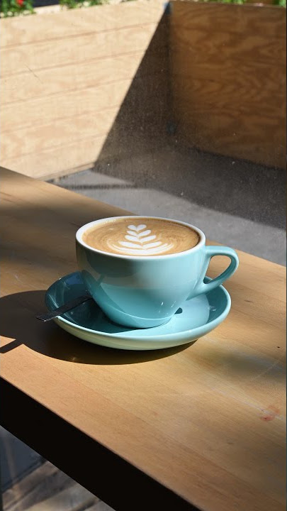 StockVideo - A Coffee Cup with Latte Art | non copyright | Free Download | shorts
