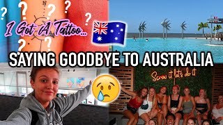 SOO... I GOT A TATTOO *sorry mum* & SAYING GOODBYE TO AUSTRALIA😥#AusVlog12