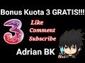 Cara Mendapatkan Bonus Kuota 3 three 2017
