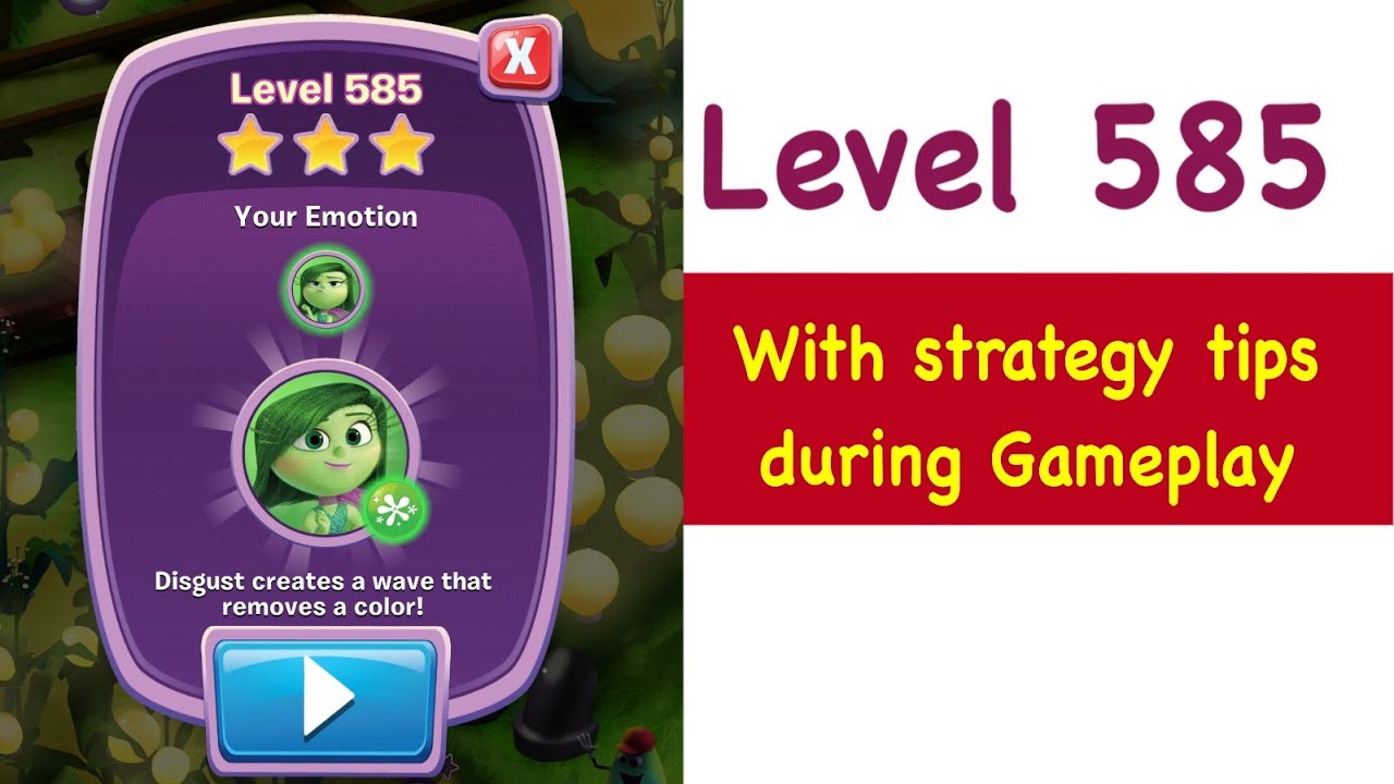 Inside Out Thought Bubbles Level 585 Tips and Strategy Gameplay Walkthrough No Boosters