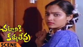 Madhavi Best Telugu Scene Chattaniki Kallu Levu Movie Chiranjeevi, Madhavi