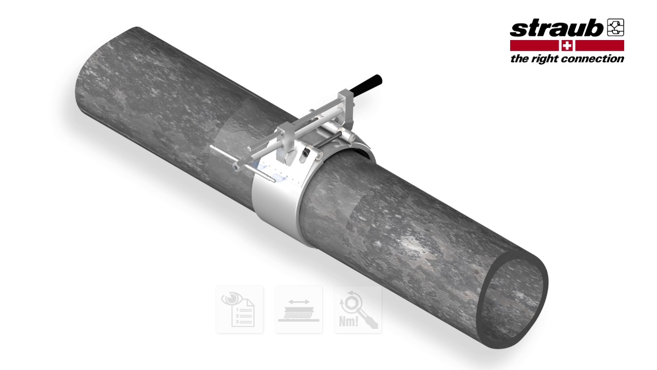 Straub Open Flex 1L Cách lắp đặt thiết bị khớp nối bảo dưỡng đường