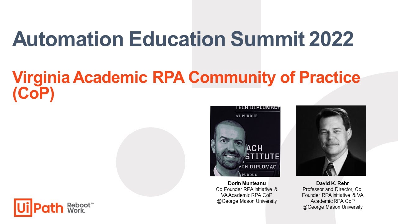 Virginia Booth Rpa Automation Education Summit 2022: Virginia Academic RPA Community of ...
