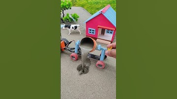 diy mini tractor construction machine video | tractor video | #shorts #youtubeshorts