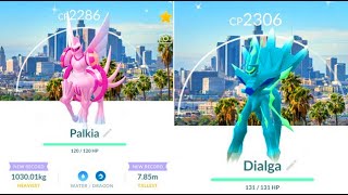 Hosting Shiny Origin Dialga Palkia Raids + Hisui Voltorb Qwilfish Hunting - Pokemon Go