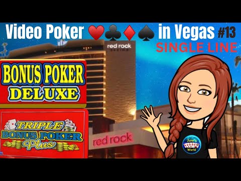 Video Poker in Vegas 13-Single Line Bonus Deluxe/Triple Bonus Plus $5 Max Bet E173 #videopoker