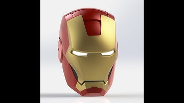 Iron man helmet in solidworks