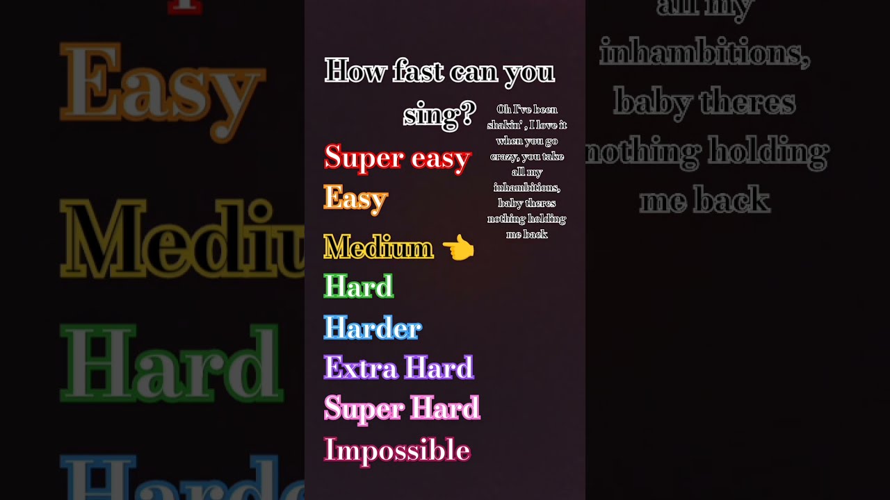 How Fast Can You Sing 