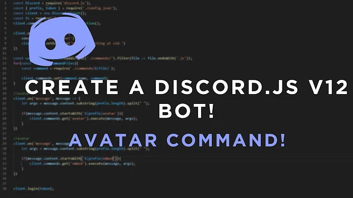 Discord.js Bot Tutorial | How to make a avatar command! | V12