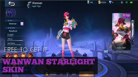 FREE !!LATEST WANWAN STARLIGHT SKIN SCRIPT  TEEN POP IN MOBILE LEGENDS