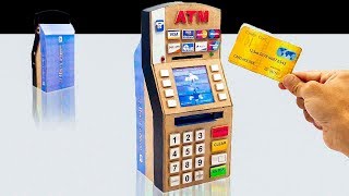 How to Make a ATM || ATM Piggy Bank From Hardboard || DIY ATM at Home