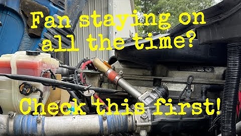 Is your semi truck fan clutch staying on all the time!? Check this simple thing first!