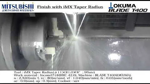 iMX Series Replaceable Heads for Finish Milling Turbine Blades from Mitsubishi Materials
