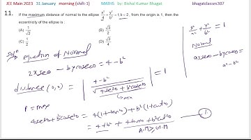If the maximum distance of normal to the ellipse x2/4+y2/b2=1,b leas2 from the origin is 1,then the: