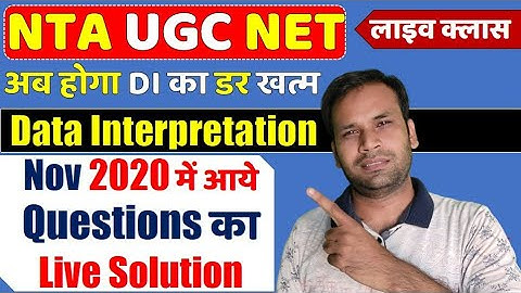 5 Nov 2020- Data Interpretation Solution in Hindi || Nta Ugc Net Paper 1 May 2021