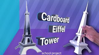 How to make Eiffel tower model of  school project with cardboard