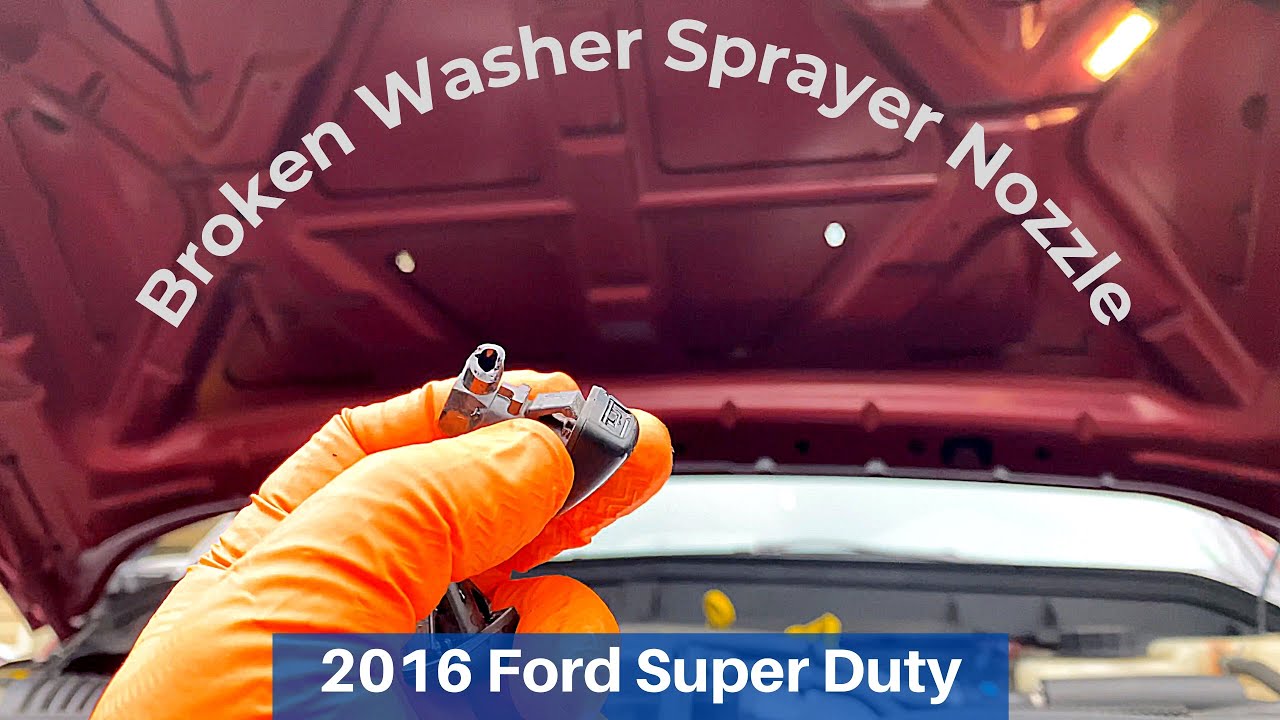 How to replace Washer Sprayer Nozzle on a 2016 Super Duty