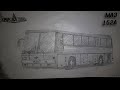 КАК НАРИСОВАТЬ МЕЖДУГОРОДНЫЙ АВТОБУС  МАЗ-152А ПОЭТАПНО
