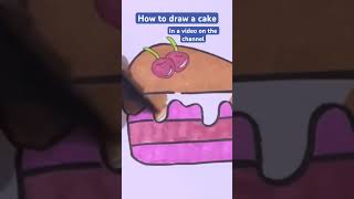 How to draw a cake easy step by step | how to draw for beginners