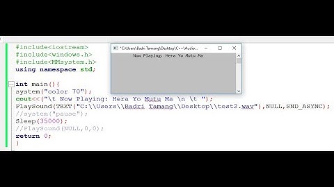 Playing Audio/Music files in C/C++ Programming