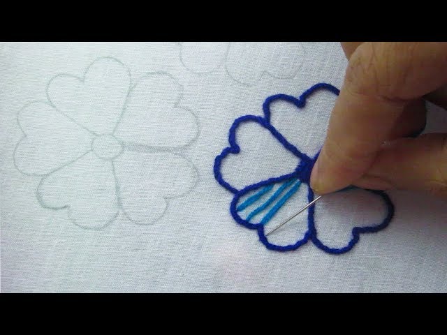 Hand Embroidery,3 Different Flower Embroidery, Varieties flower stitch