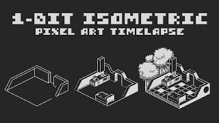 1-Bit Isometric Pixel Art Timelapse screenshot 4
