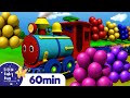 Learn COLORS with BALLOON TRAIN! +More Nursery Rhymes and Kids Songs | Little Baby Bum