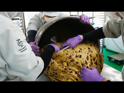 Amazing scale! German Christmas bread stollen / Korean food factory