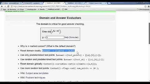 WeBWorK Problem Authoring - More Techniques