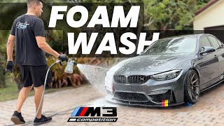 BMW M3 Competition FOAM WASH - Interior & Exterior 4K Auto Detailing