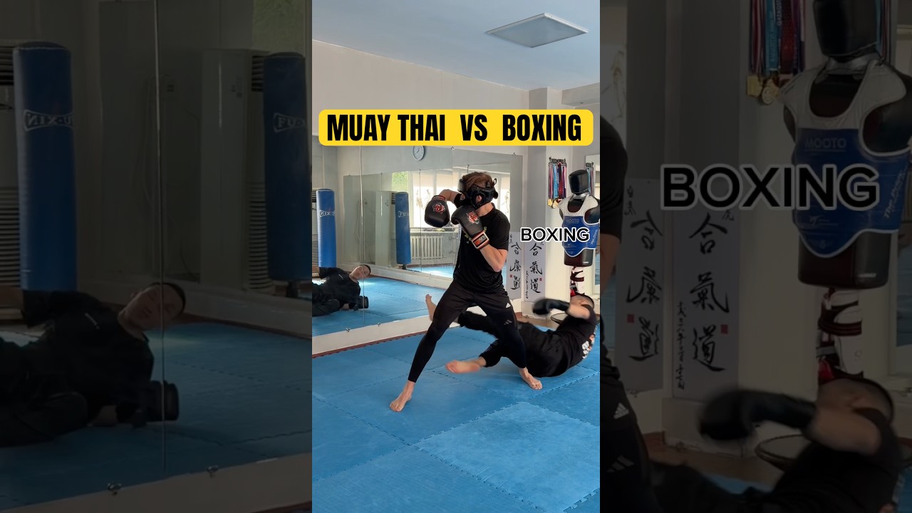 Muay Thai  vs  Boxing 💀 #muaythai #boxing #mma #martialarts #fighter