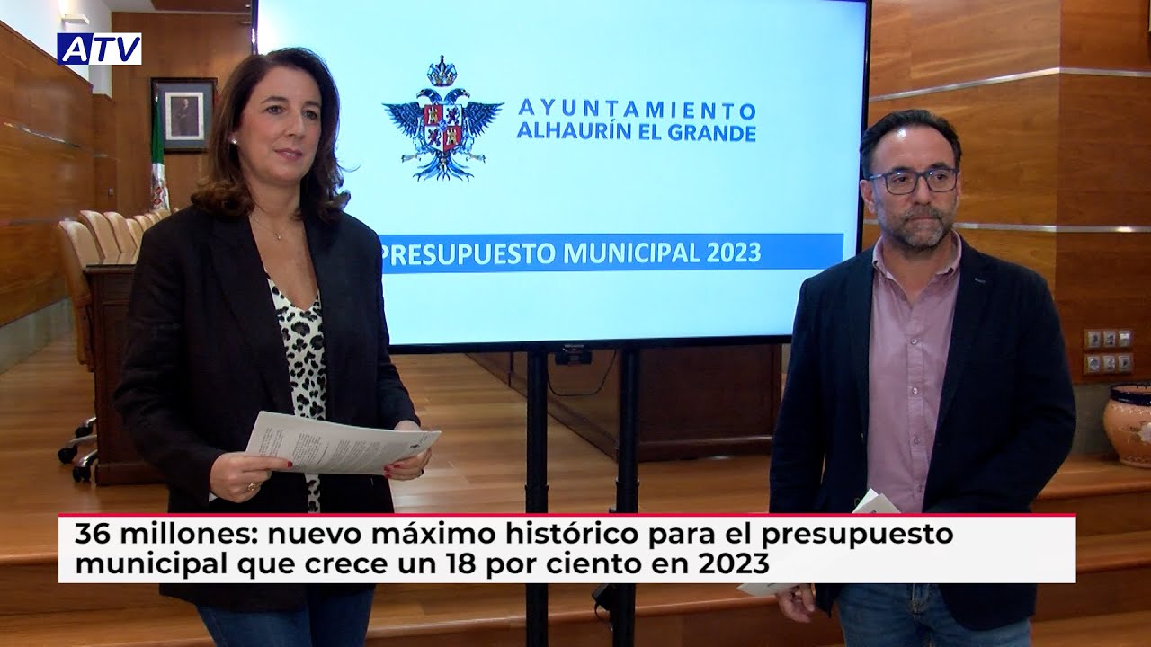 Máximo histórico para el presupuesto de Alhaurín el Grande 2023: 36 millones €