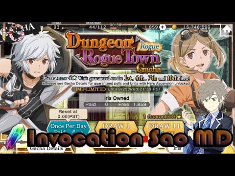 Invocation Danmachi MF Portail Dungeon Rogue Town ; anime gacha (Aisha;Samira) et secret game Ace !