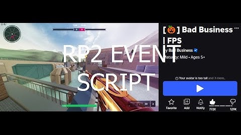 Roblox Bad Business FIXED Ready Player 2 event script [Roblox Exploiting]