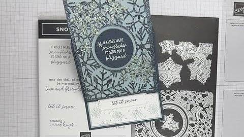 Stampin’ Up! Snowflake Kisses Winter Easel Card Tutorial #wintercard #papercrafting #funfoldcard