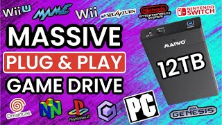 This MASSIVE 12TB Plug & Play Game Drive Has TONS of AAA Games + PS2 Switch Gamecube N64 & More!