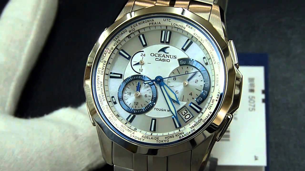 カシオ オシアナス マンタ OCW-S1400PW-7AJFストップウオッチモード