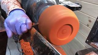 Woodturning a Padauk Bowl with Veneer
