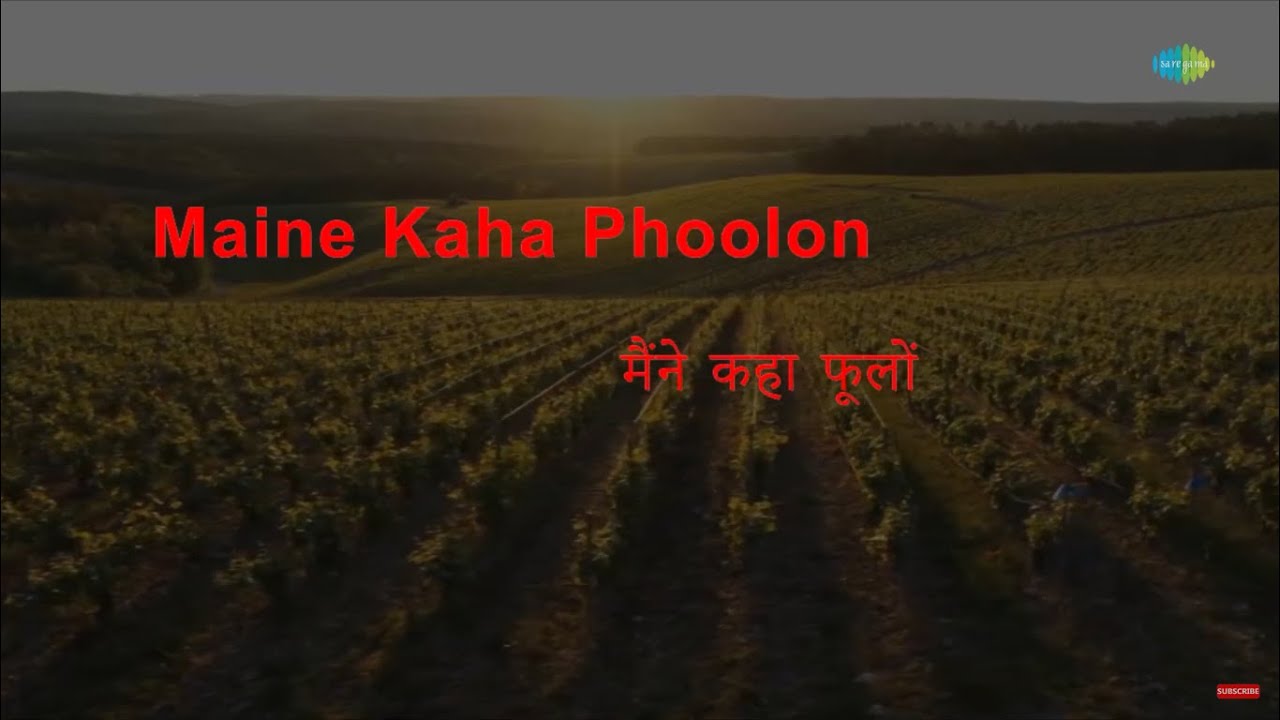 Maine Kaha Phoolon Se  Karaoke Song With Lyrics  Lata Mangeshkar  SD Burman