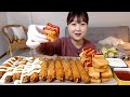 바삭바삭한 새우튀김 멘보샤 타르타르소스 스위트 칠리소스 듬뿍 피클 먹방 Crispy Fried Shrimp Menbosha Mukbang Eating sound