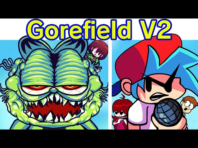 Friday Night Funkin' VS Gorefield V2 FULL WEEK + Ending (FNF Mod) (Garfield Gameboy'd/Creepypasta) class=