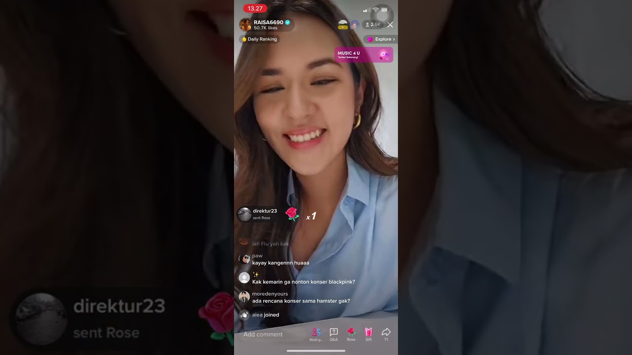 RAISA LIVE TIKTOK 15 MARET 2023