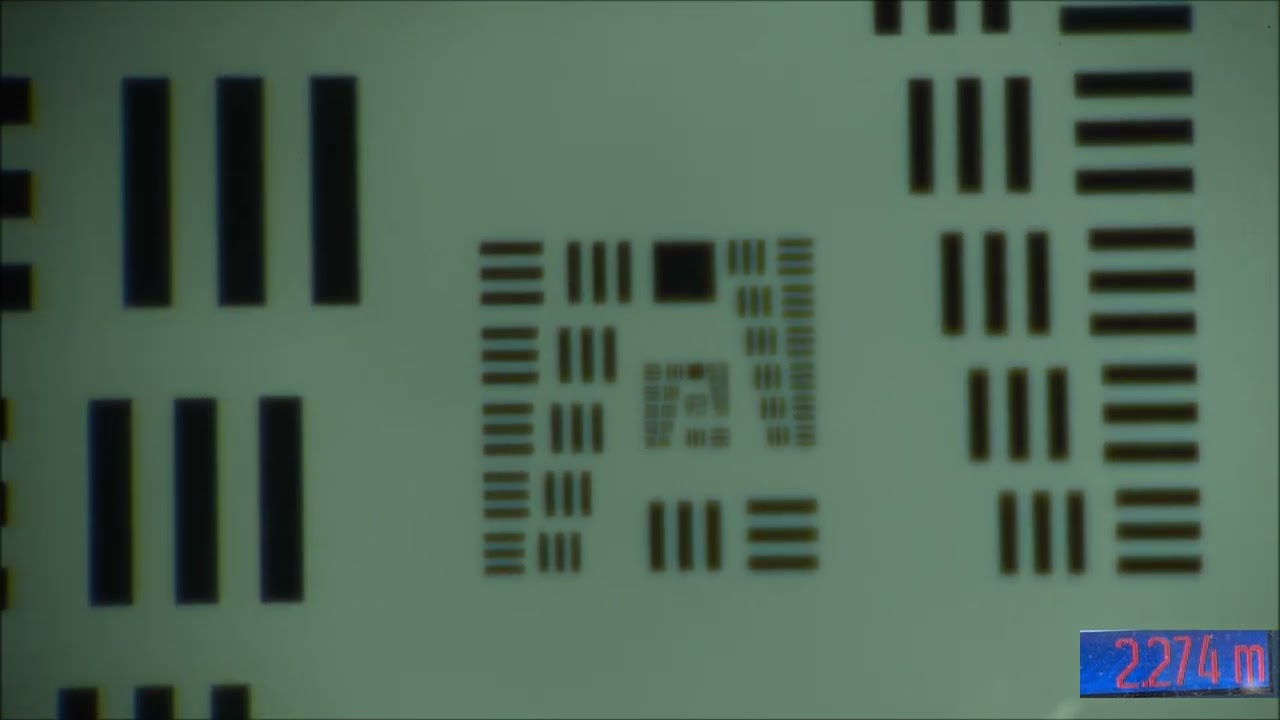 비비티(알콘) 거리에 따른 시표의 이미지 (동공 3.8 mm)
