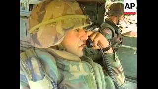 YUGOSLAVIA: KOSOVO: US PATROL REACT TO KLA SHOW OF STRENGTH